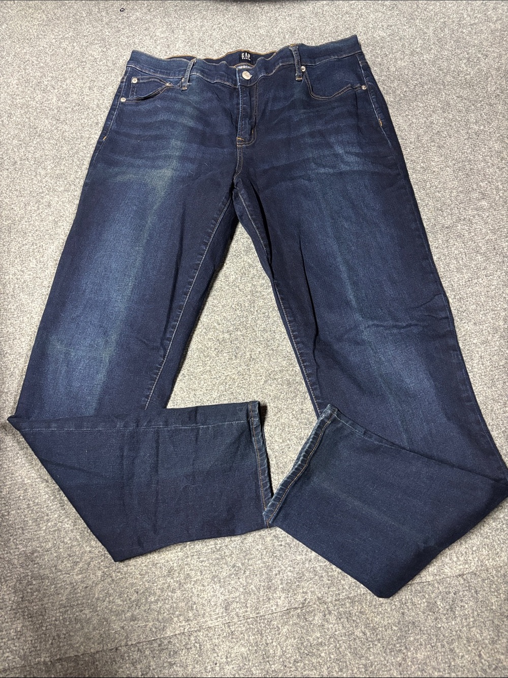 GAP Women's Straight Leg Jeans - Dark Blue Denim